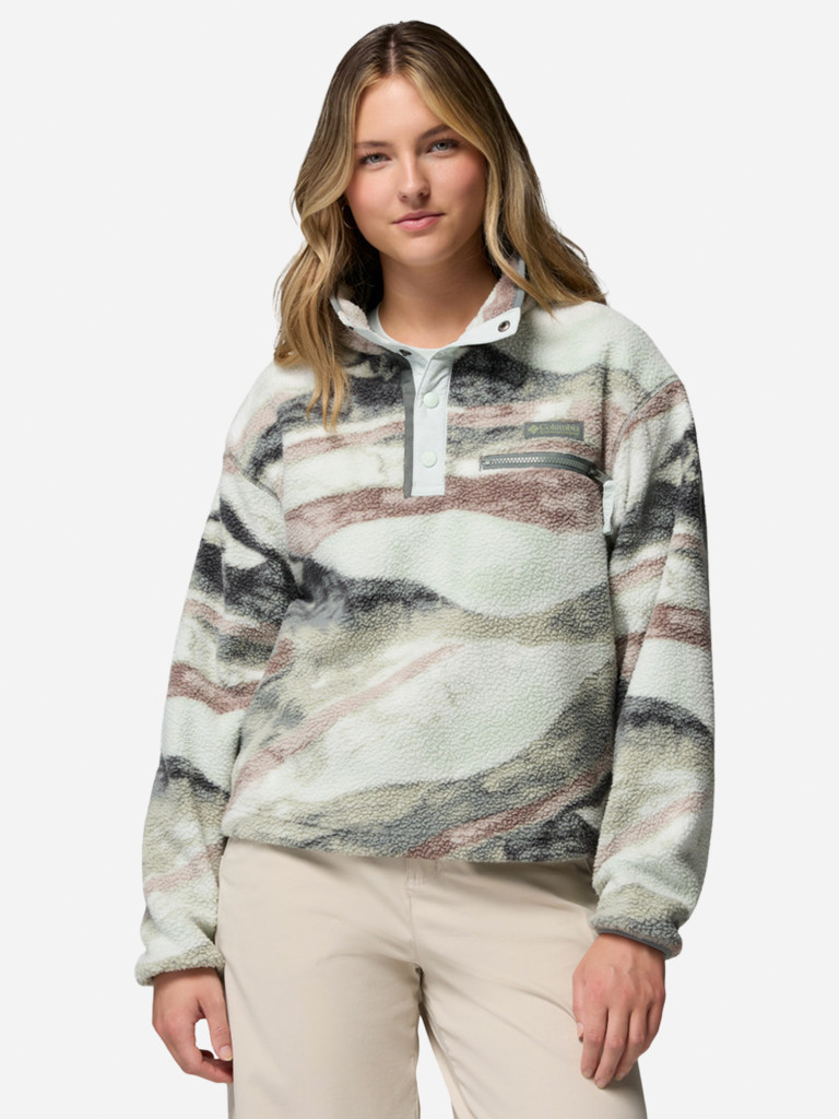 Джемпер флисовый женский Columbia Helvetia II Printed Cropped Half Snap