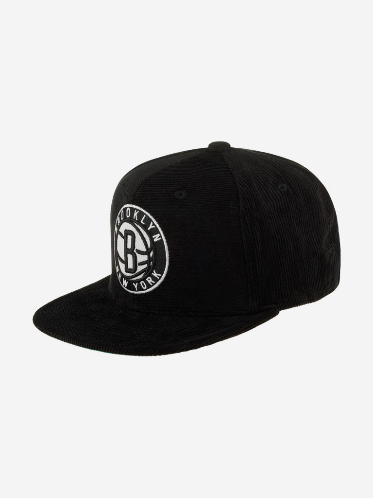 Бейсболка с прямым козырьком MITCHELL NESS HHSS6049-BNEYYPPPBLCK Brooklyn Nets NBA