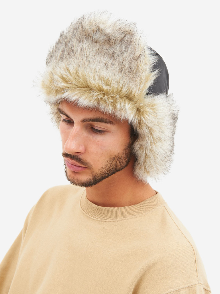 Шапка-ушанка мужская зимняя меховая с маской Huntsman Евро Волк