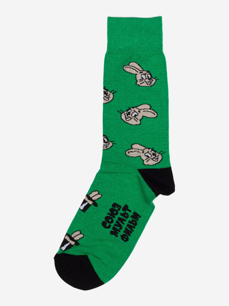 Носки с рисунками St.Friday Socks - Заяц - Ну погоди!  зеленый/коричневый/черный цвет — купить за 449 руб. со скидкой 10 %, отзывы  в интернет-магазине Спортмастер