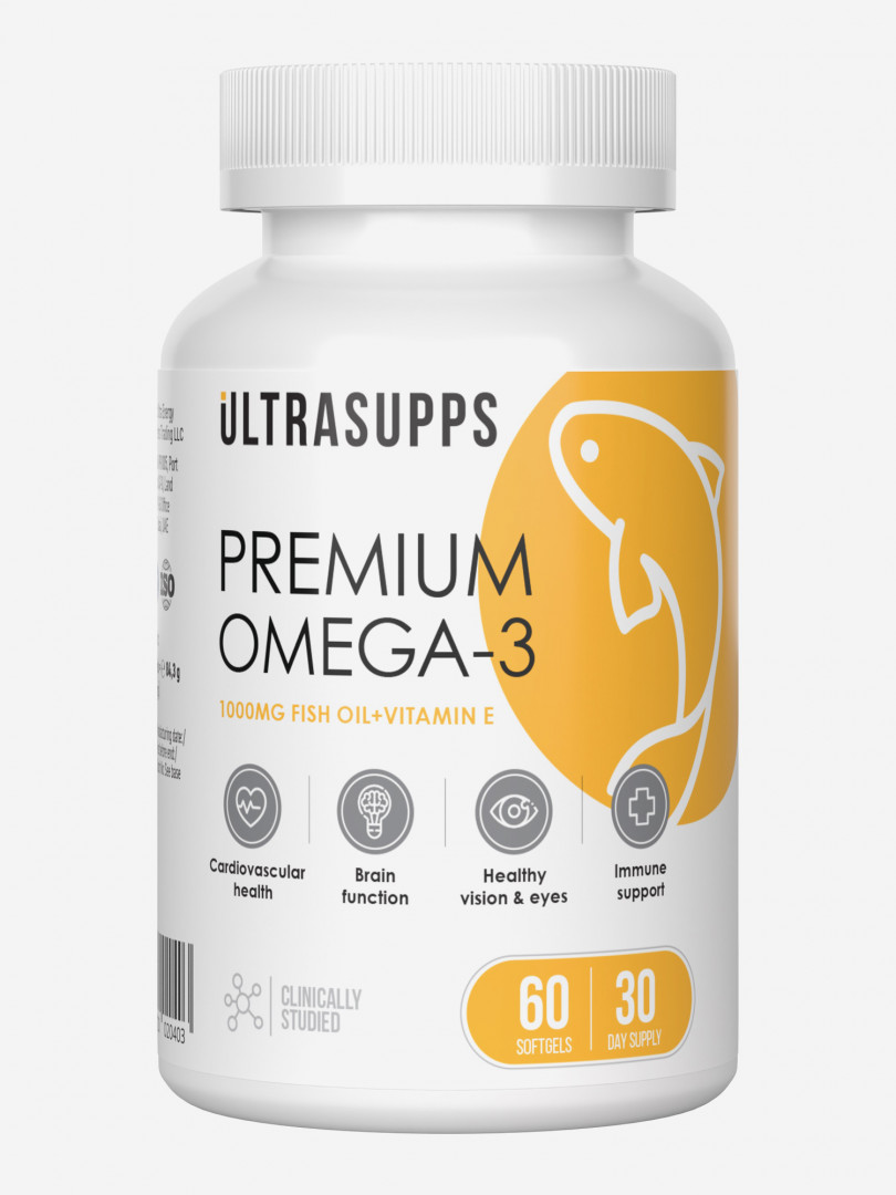 Красота и здоровье  Спортмастер Омега-3 Ultrasupps, 60 шт, Белый