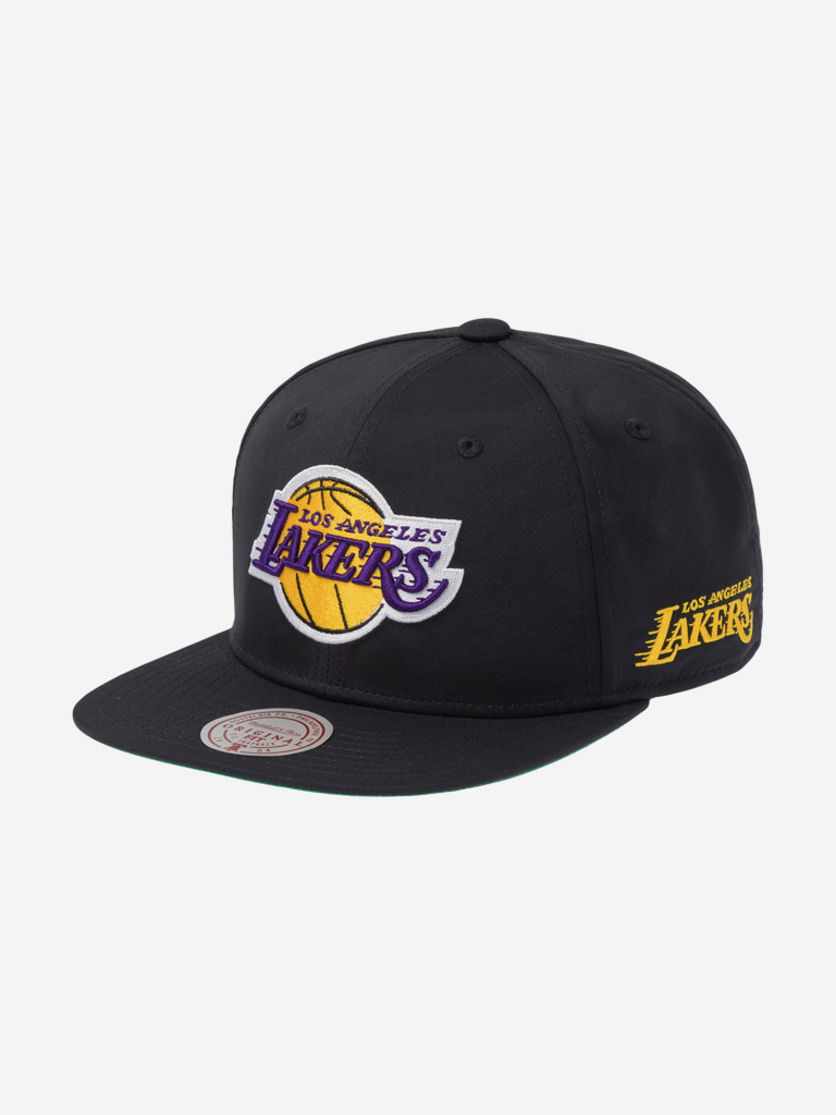 Бейсболка с прямым козырьком MITCHELL NESS HS11500-LALBLCK Los Angeles Lakers NBA (черный)