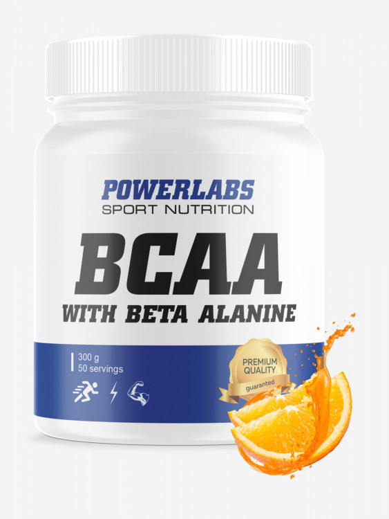BCAA Beta-Alanine, Powerlabs, 300 г, апельсин