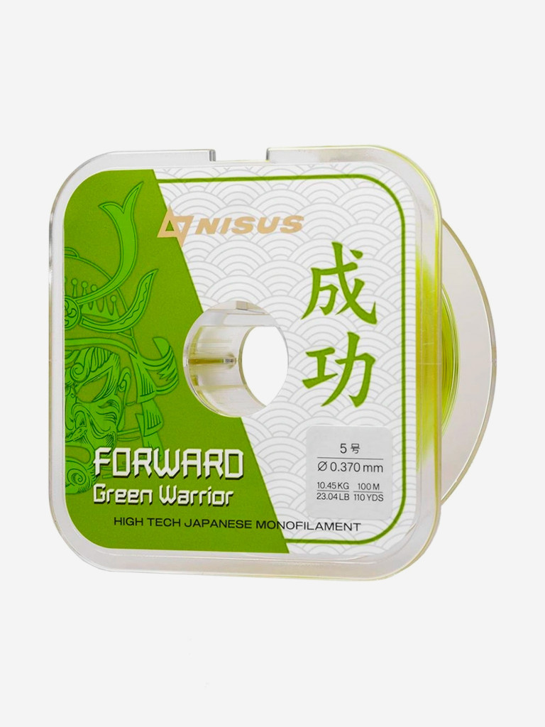 Леска для рыбалки Nisus FORWARD Green Warrior Nylon 0,370мм, 100м, 10,45кг, оливковый