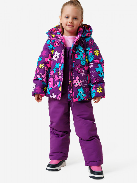 Комплект зимний для девочек: куртка, полукомбинезон PlayToday