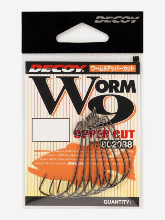 Крючок Decoy офсетный Worm 9 Upper Cut #6 (в упаковке 9 штук)