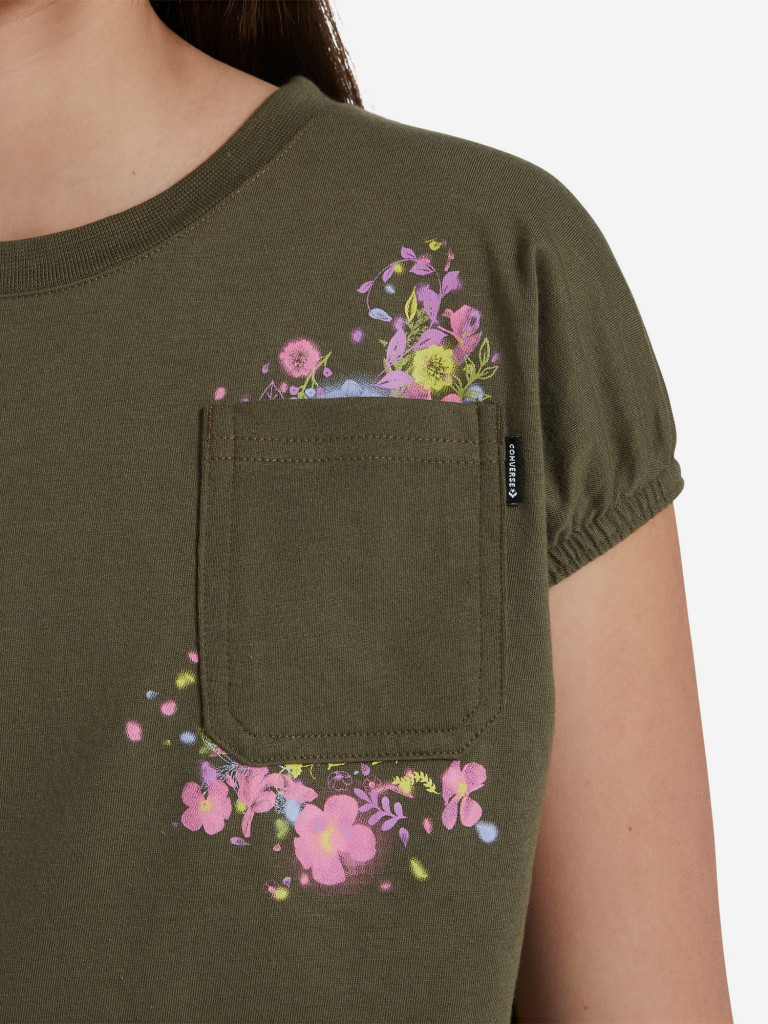 Футболка для девочек Converse Relaxed Boxy Pocket