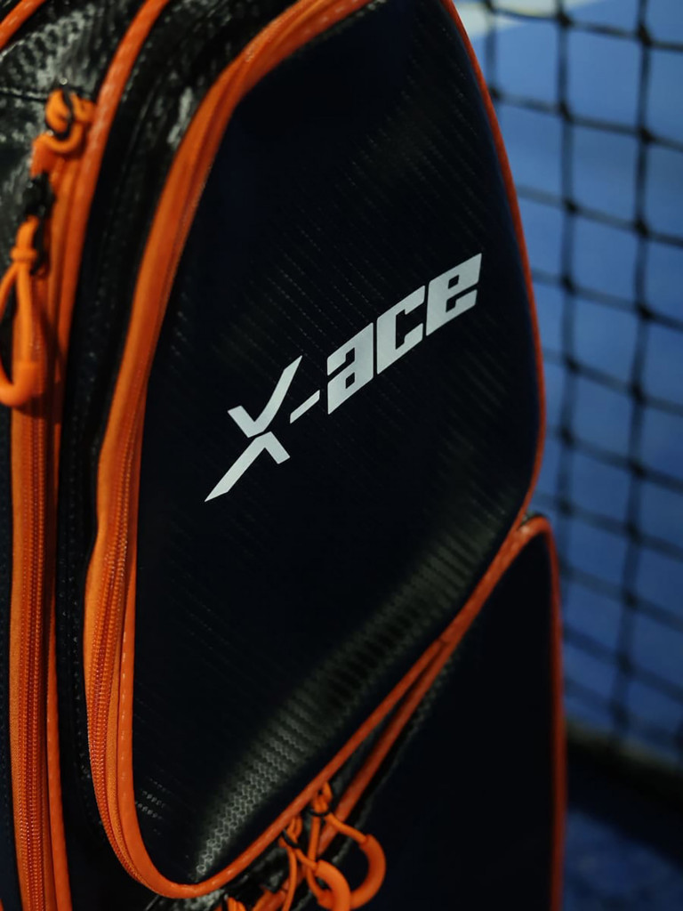 Спортивный рюкзак для падел-тенниса, черно-оранжевый