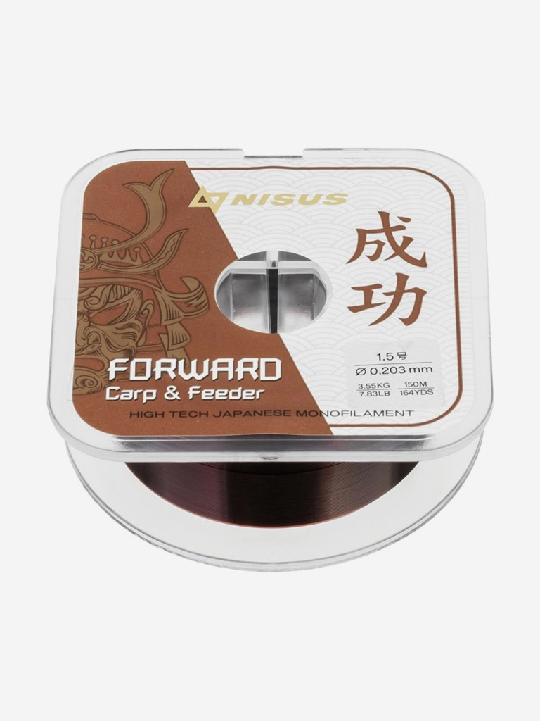 Леска для рыбалки Nisus FORWARD Carp&Feeder Nylon 0,203мм, 150м, 3,55кг, темно-коричневый