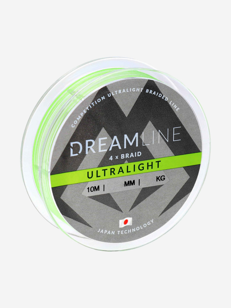 Плетеный шнур Mikado DREAMLINE Ultralight 0.058 fluo green (10 м) - 4.43 кг.