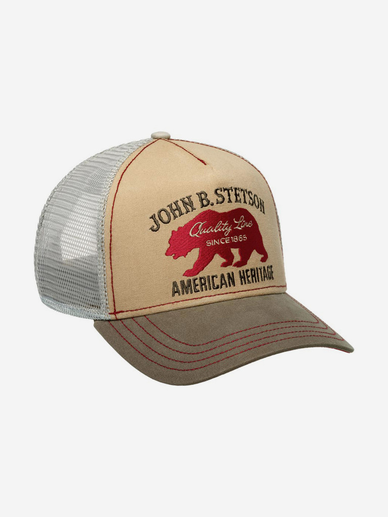 Бейсболка с сеточкой STETSON 7751101 TRUCKER CAP BEAR (бежевый)