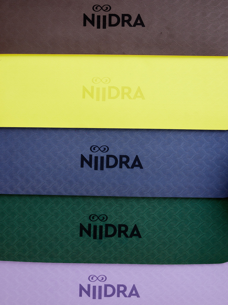 Коврик для йоги NiiDRA Basic лимонно-серый