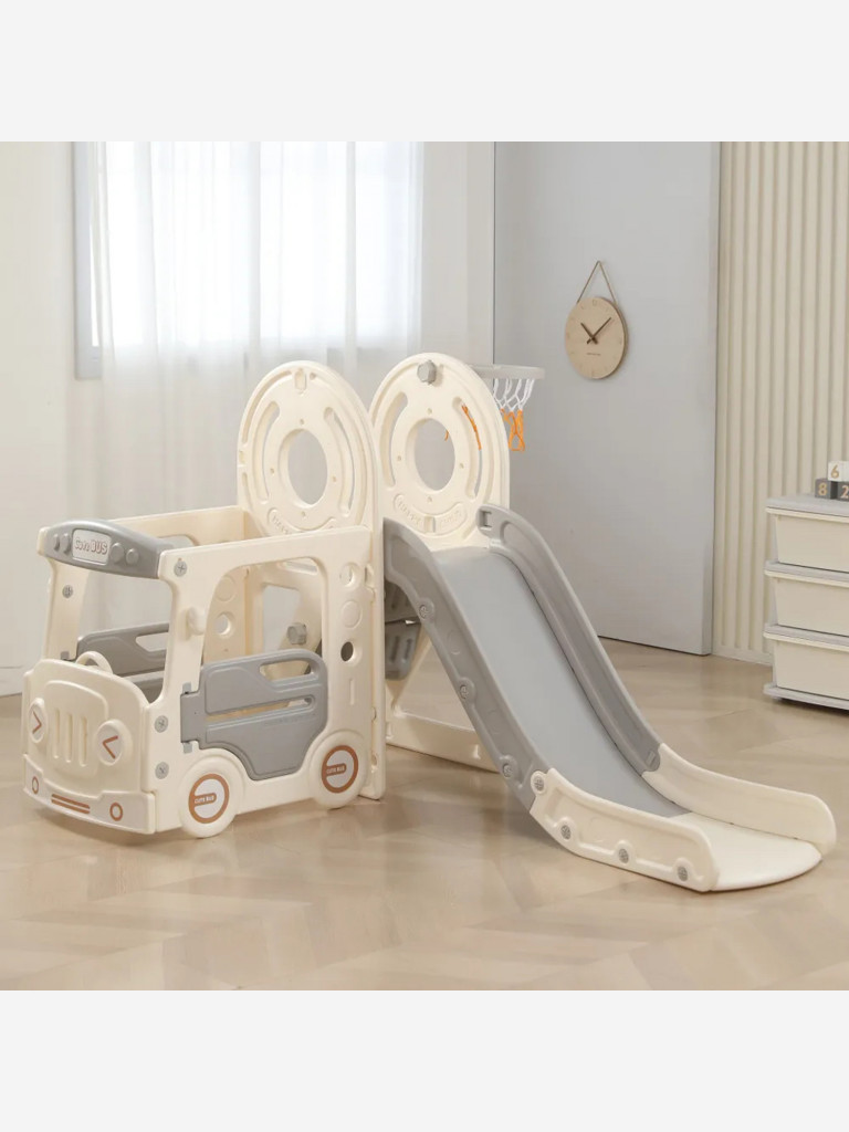 Игровой комплекс с горкой UNIX Kids Bus (171 cm) Grey