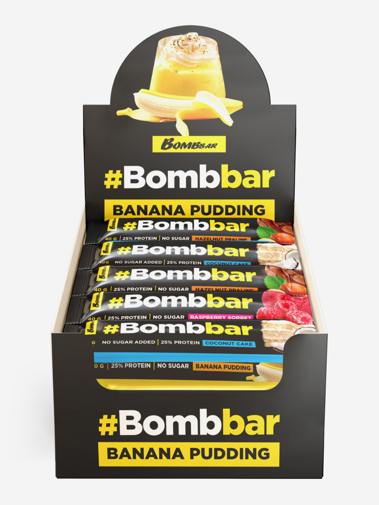 Протеиновые батончики в шоколаде 30 шт. Bombbar "Ассорти", 40г. х 30шт.
