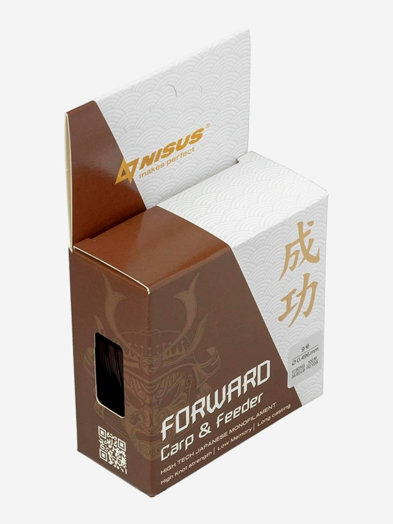 Леска для рыбалки Nisus FORWARD Carp&Feeder Nylon 0,496мм, 100м, 17,6кг, темно-коричневый