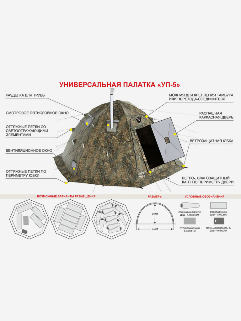 Универсальная палатка УП-5 Берег