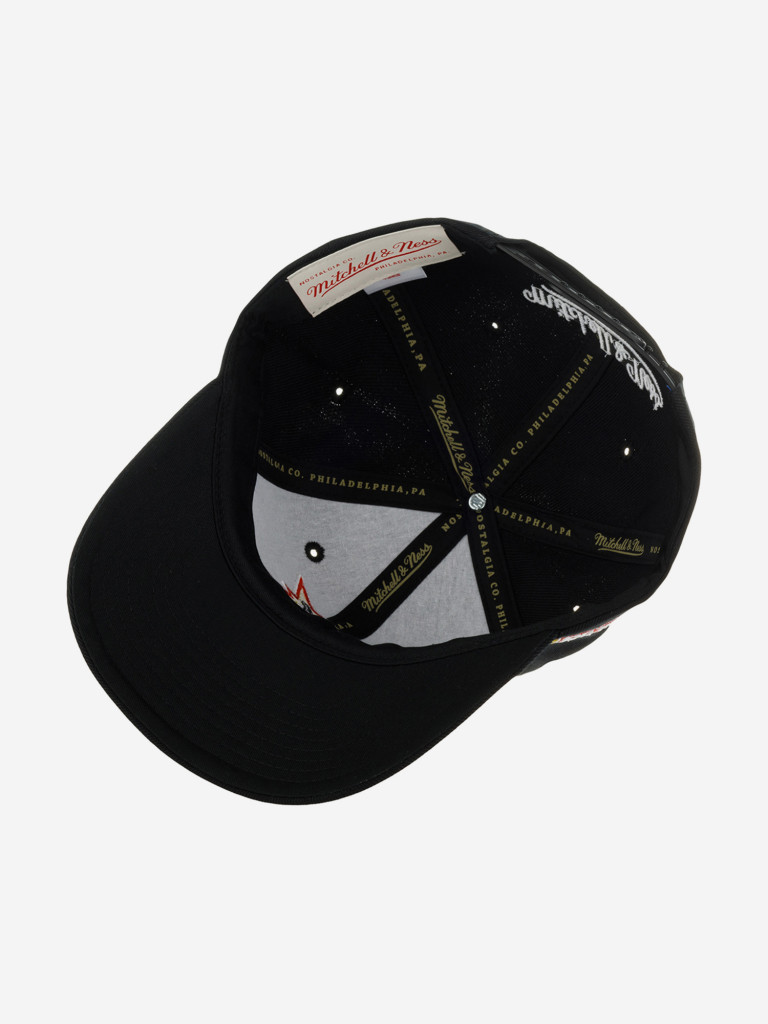 Бейсболка с прямым козырьком MITCHELL NESS HMUS6367-MNNYYPPPBLCK