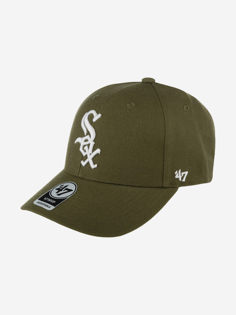 Бейсболка 47 BRAND B-MVP06WBP-SW Chicago White Sox MLB (оливковый)