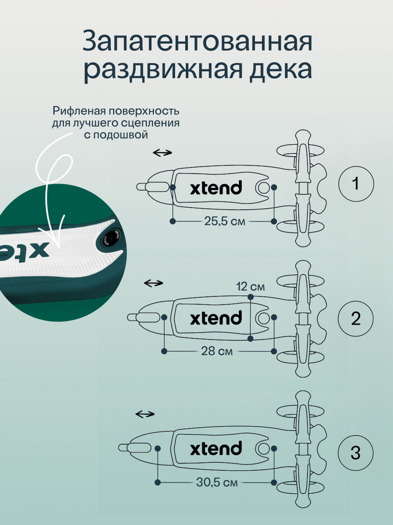 Самокат трехколесный детский SmarTrike Xtend Mini+, складной, растущий, для детей от 2 до 9 лет