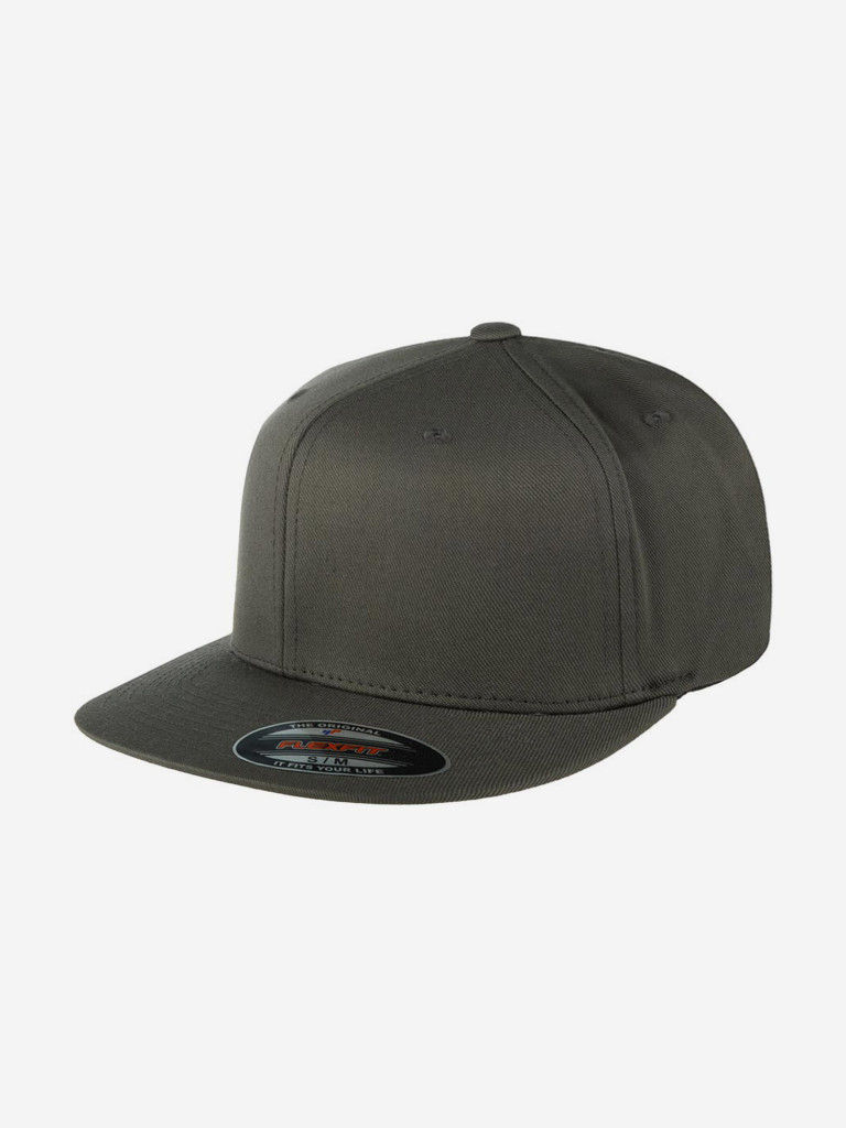 Бейсболка с прямым козырьком FLEXFIT 6277FV (серый)