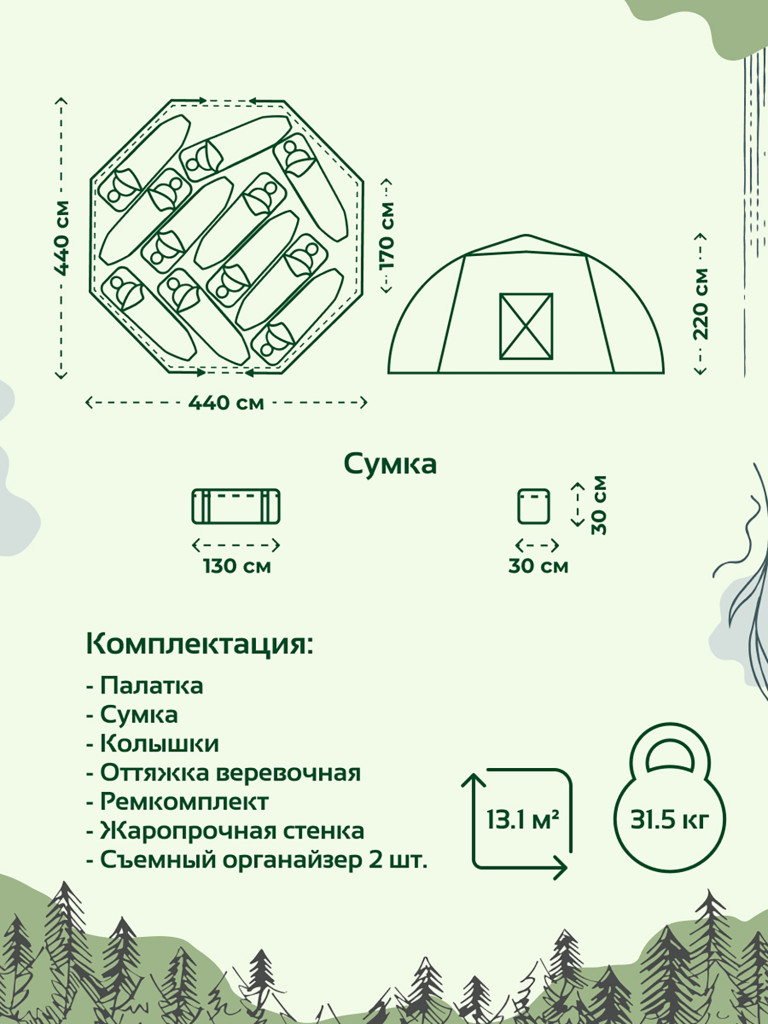 Универсальная палатка УП-5 Берег