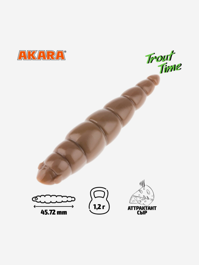 Силиконовая приманка Akara Trout Time DOLLY 1.8 Cheese 458 (20 шт.)