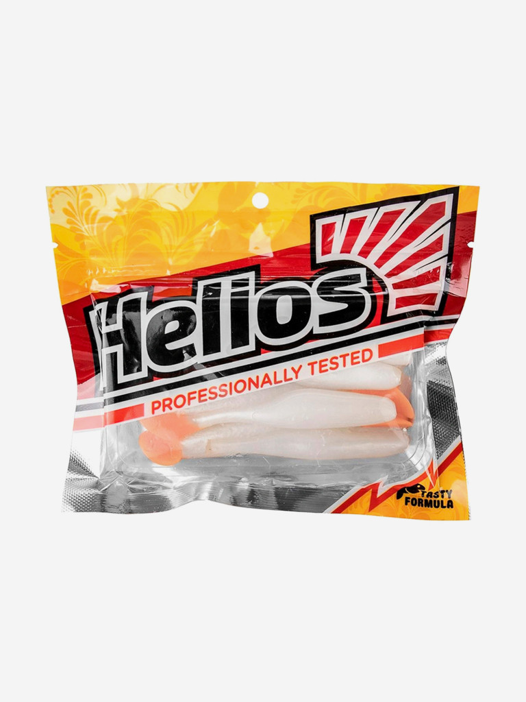 Мягкая приманка Helios Vigor, 3,75" / 9,5 см, Pearl & Orange, 7 штук (HS-6-019)