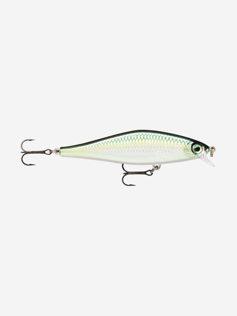 Воблер для рыбалки RAPALA Shadow Rap Shad 09, 9см, 12гр, цвет BLK, медленно всплывающий