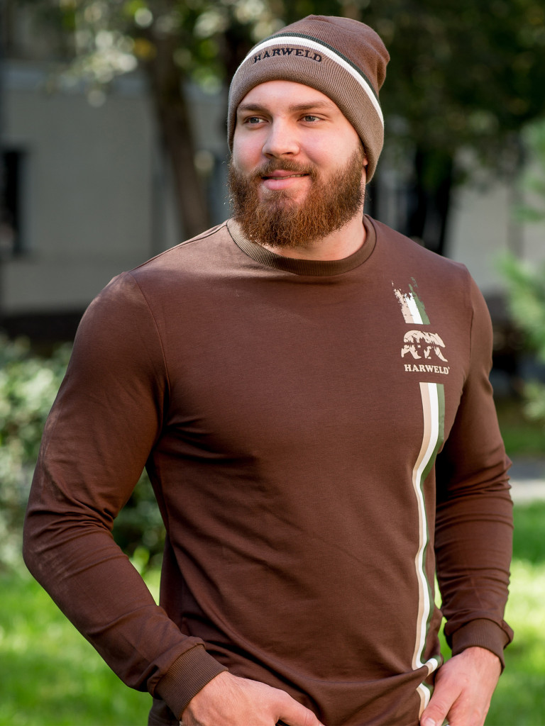 Лонгслив Harweld Russian Fishing (шоколад)