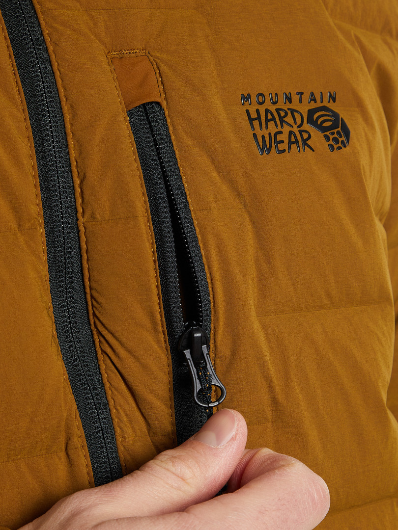 фото Пуховик мужской mountain hardwear stretchdown, коричневый