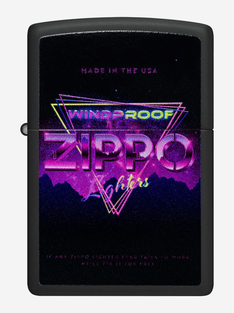Зажигалка бензиновая ветроустойчивая Zippo Sign Design Black Matte