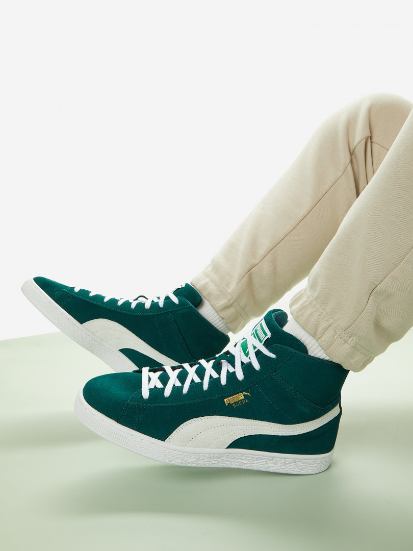 фото Кеды мужские puma suede mid xxi, зеленый