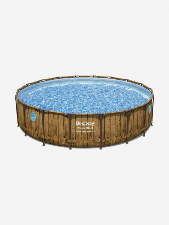 Каркасный бассейн Bestway 56725 Power Steel (488х122см) + фильтр-насос, тент, лестница