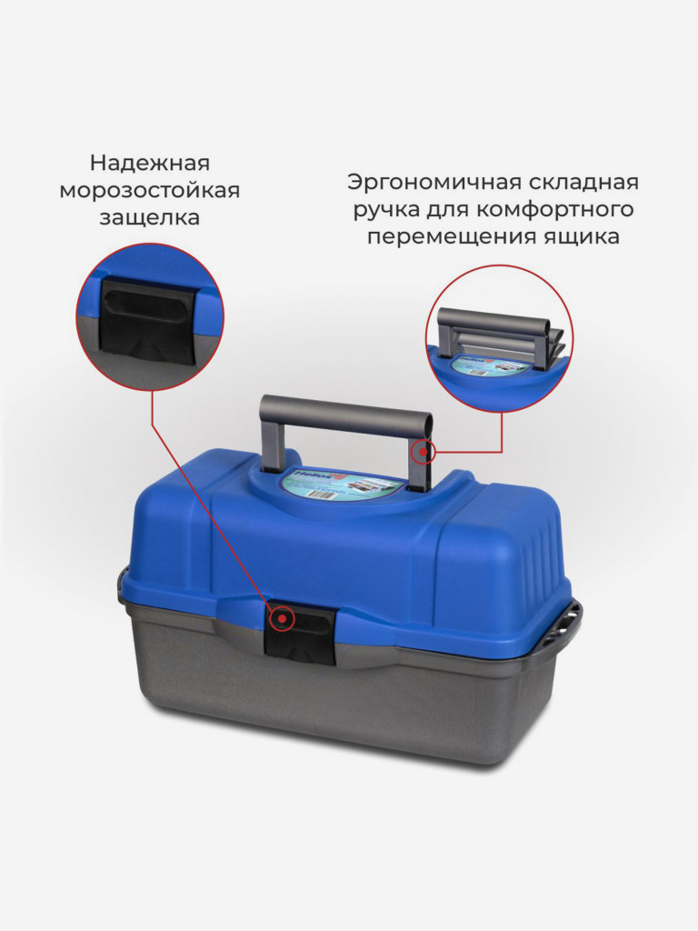 Ящик рыболова трехполочный синий (T-HS-FB3-B) Helios