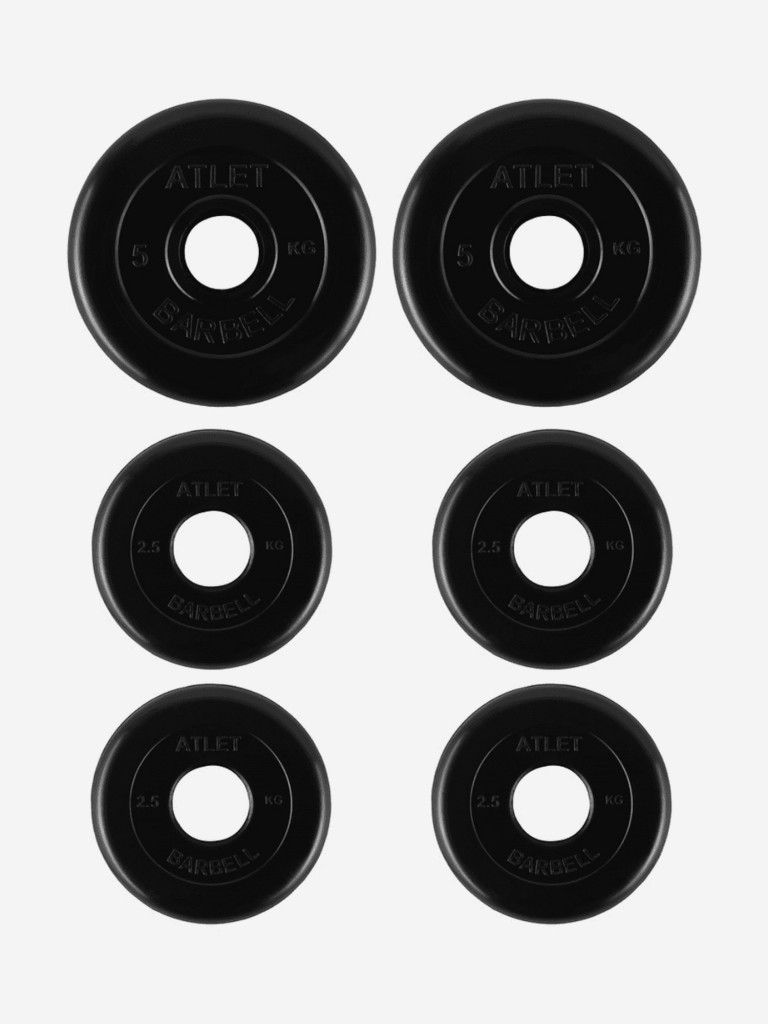 Гантели разборные BARBELL ATLET 1 по 26.5 кг (D 51 mm) Черный