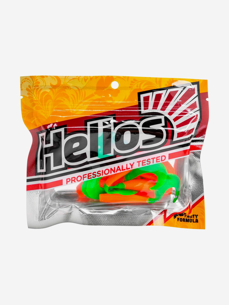 Мягкая приманка Helios Hybrid, 2,75" / 7,0 см, Orange & Green, 7 штук (HS-13-025)