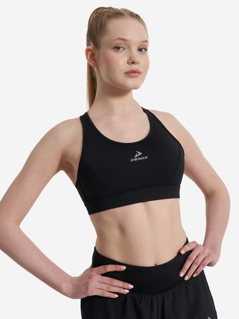фото Топ бра спортивный demix activemove urban mesh back, черный