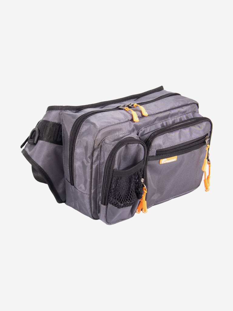 Сумка рыболовная Следопыт Fishing Hip Bag, 28х21х17 см, цвет серый.