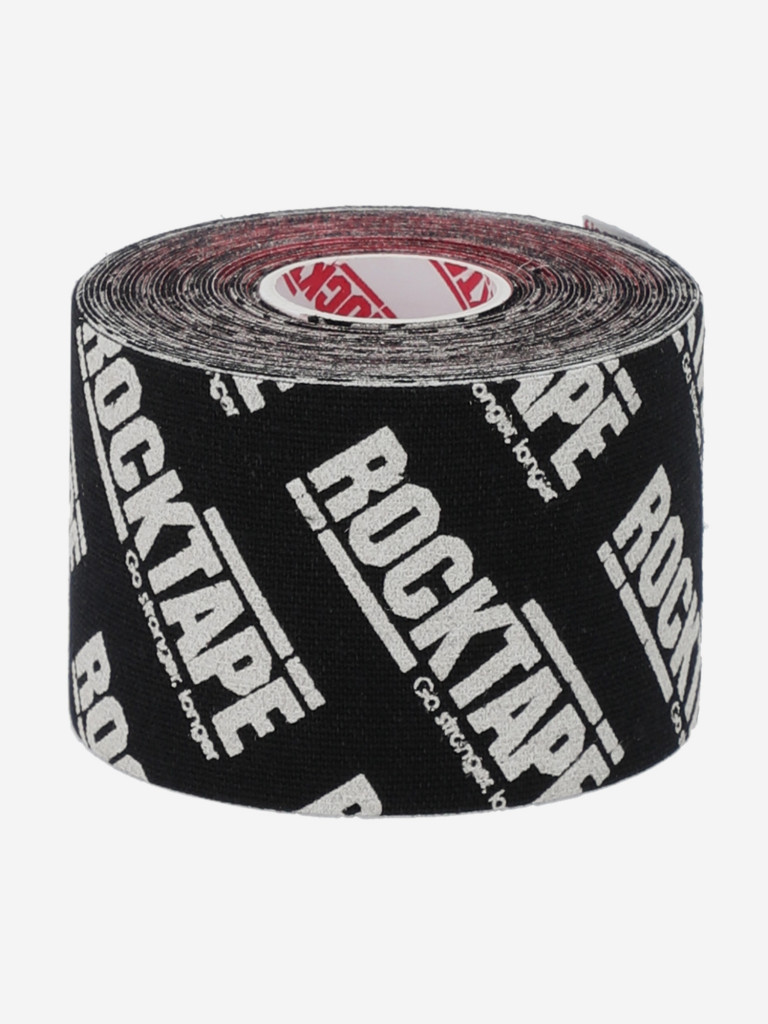 Кинезиотейп Rocktape H20 5 см х 5 м, черный логотип