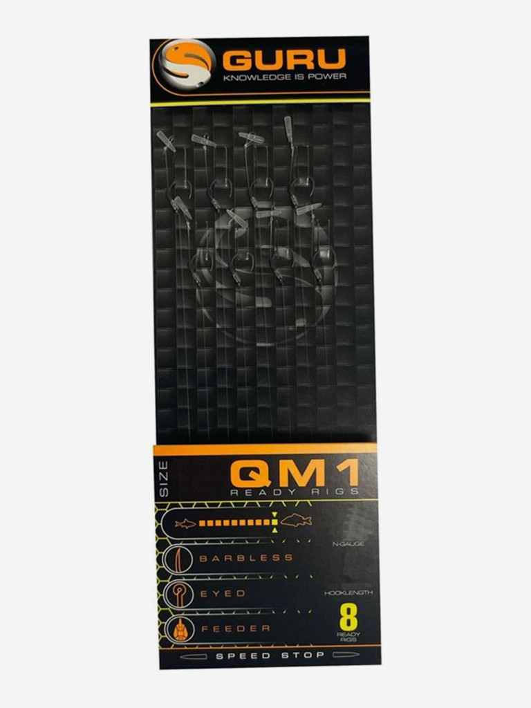 Поводок готовый GURU QM1 Speed Stop Ready Rigs 4" №10 0.22мм 8шт