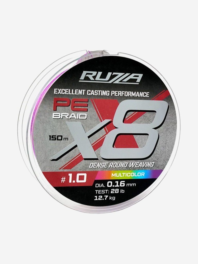 Шнур X8 150м Multicolor 0,16мм 12,7кг/28lb