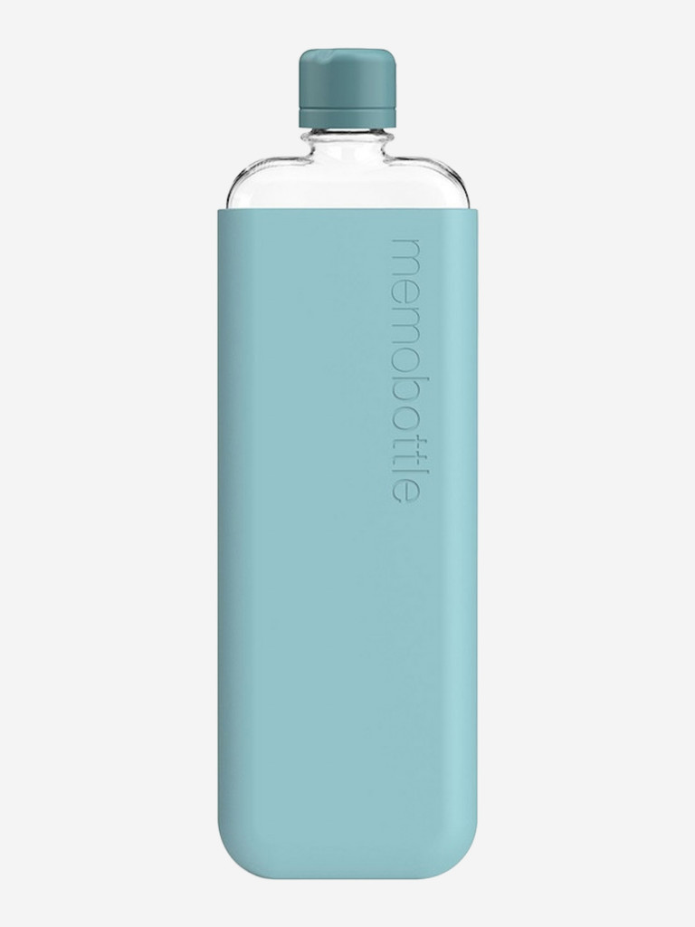 Бутылка с силиконовым чехлом Memobottle Slim, голубой