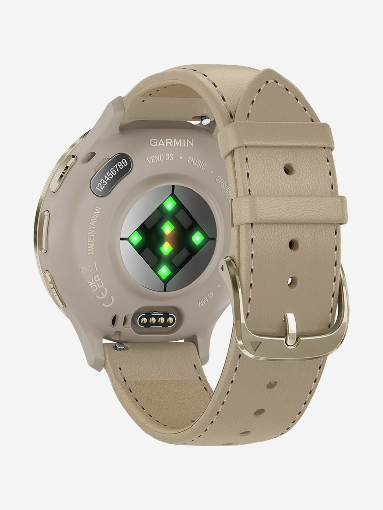 Спортивные часы Garmin Venu 3S Gray Soft Gold Leather