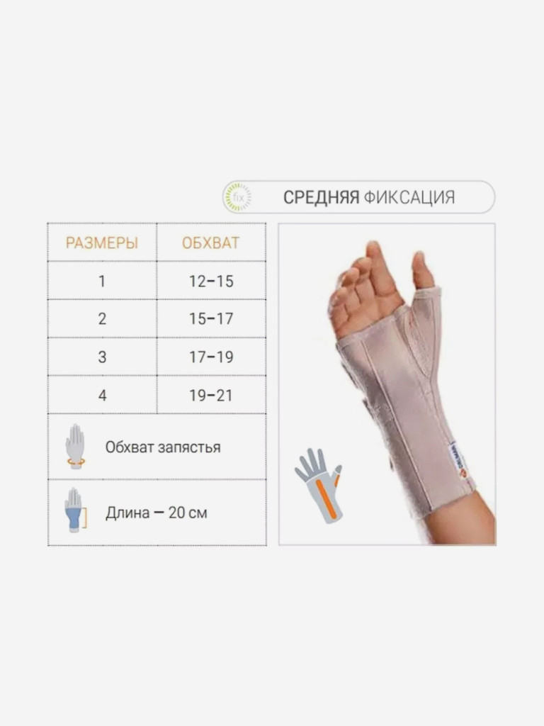 Ортез лучезапястный фиксатор большого пальца MFP-I80