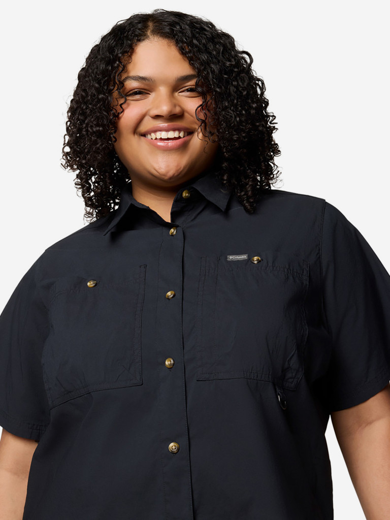 Рубашка с коротким рукавом женская Columbia Brea Falls Woven SS, Plus Size