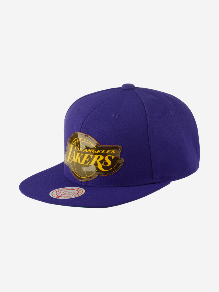 Бейсболка с прямым козырьком MITCHELL NESS HHSS6047-LALYYPPPPURP Los Angeles Lakers NBA