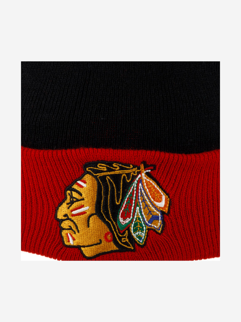 Шапка с отворотом MITCHELL NESS MN-NHL-EU174-CHIBLA-BLK Chicago Blackhawks NHL (черный)