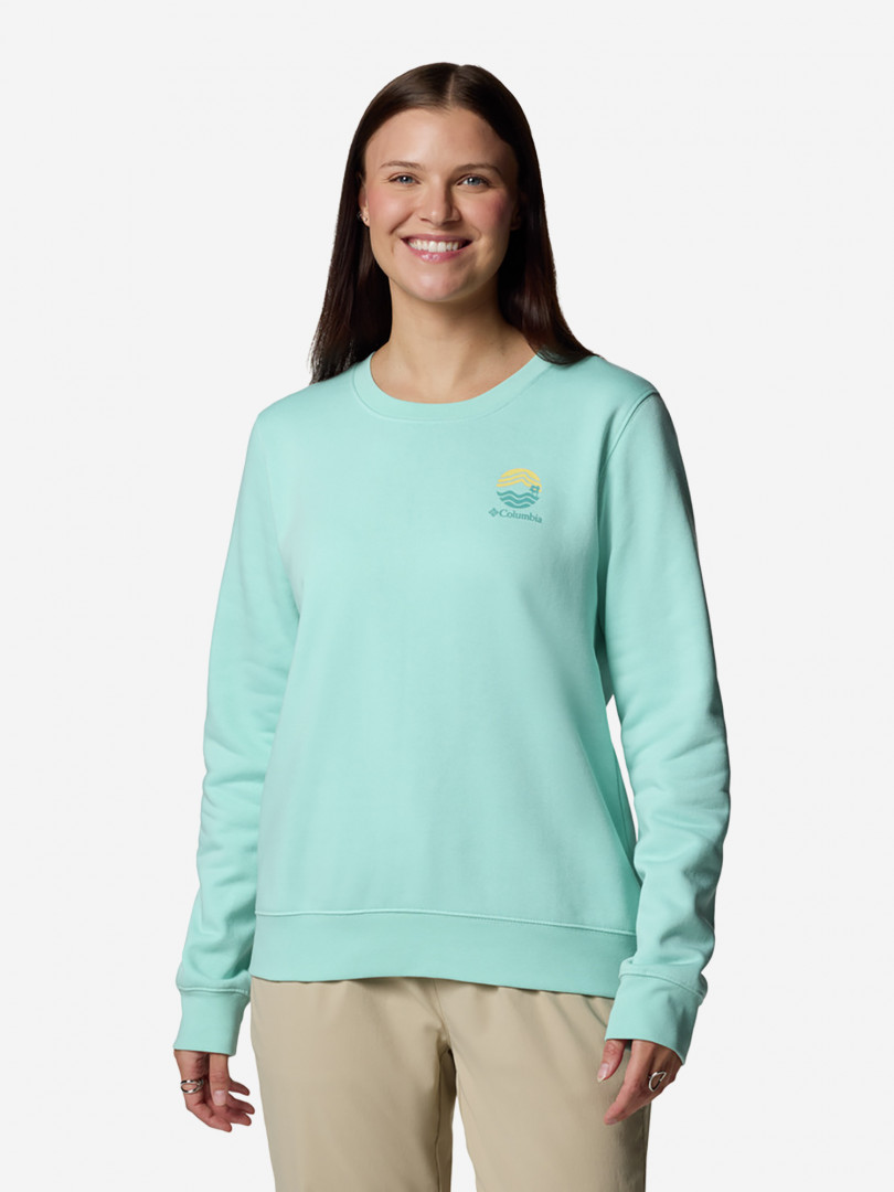Свитшот женский Columbia Beaumount Graphic Crew Голубой 4999₽