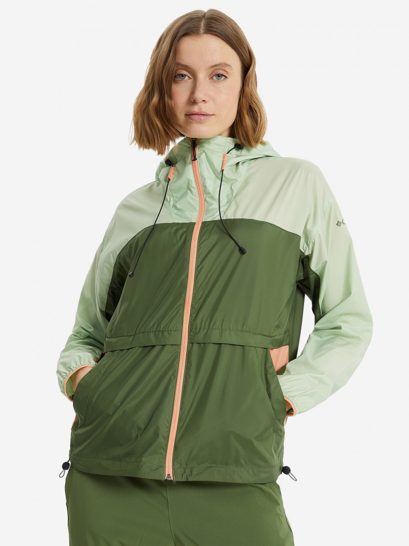 фото Ветровка женская columbia alpine chill windbreaker, зеленый