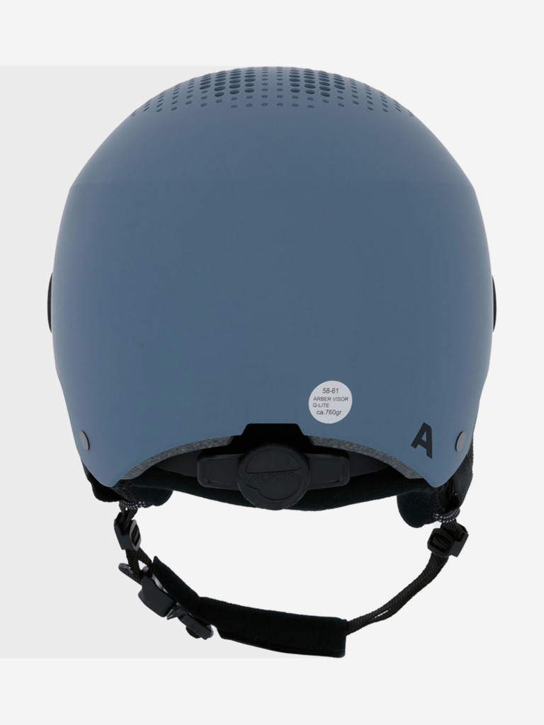 Горнолыжный шлем с визором Alpina Arber Visor Q-Lite Dirt-Blue Matt